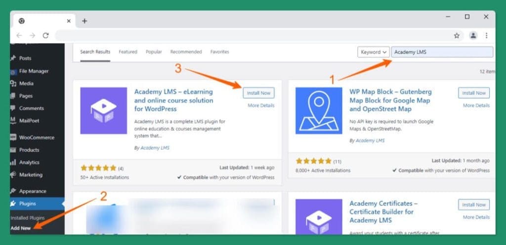 install academy lms