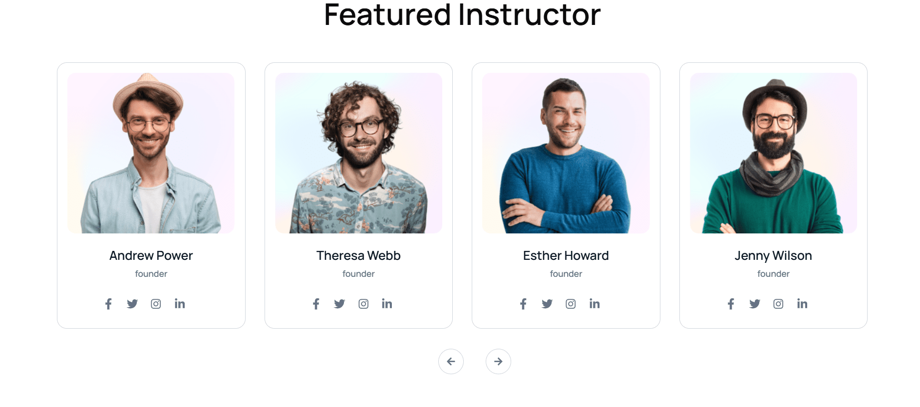 Instructor pages