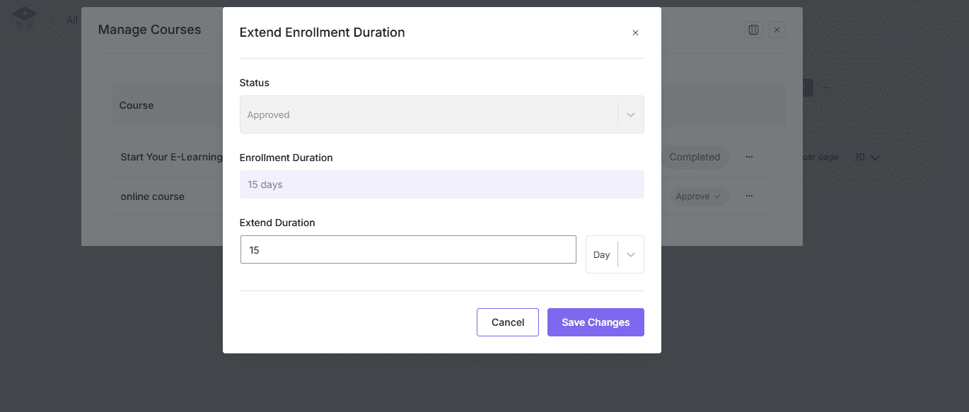 Extend Enrollment Duration Extend Enrollment Duration