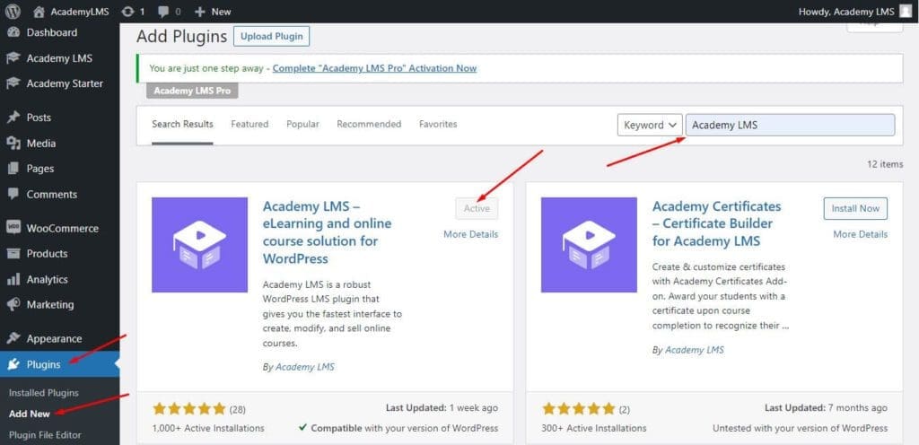 academy lms installation
