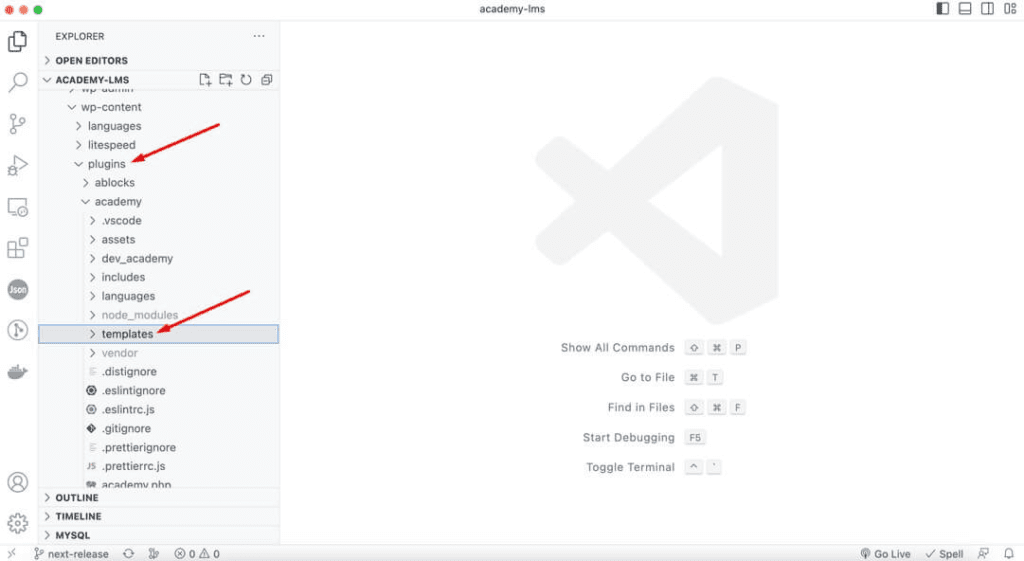 Here we are going to show you How to Override Academy Templates Files from Themes.