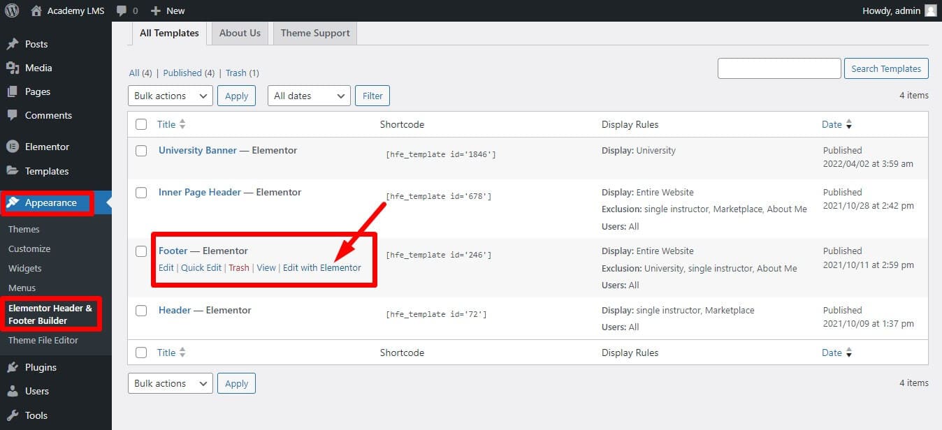 Customize Academy Starter Templates