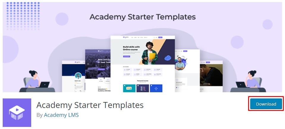 download academy starter templates