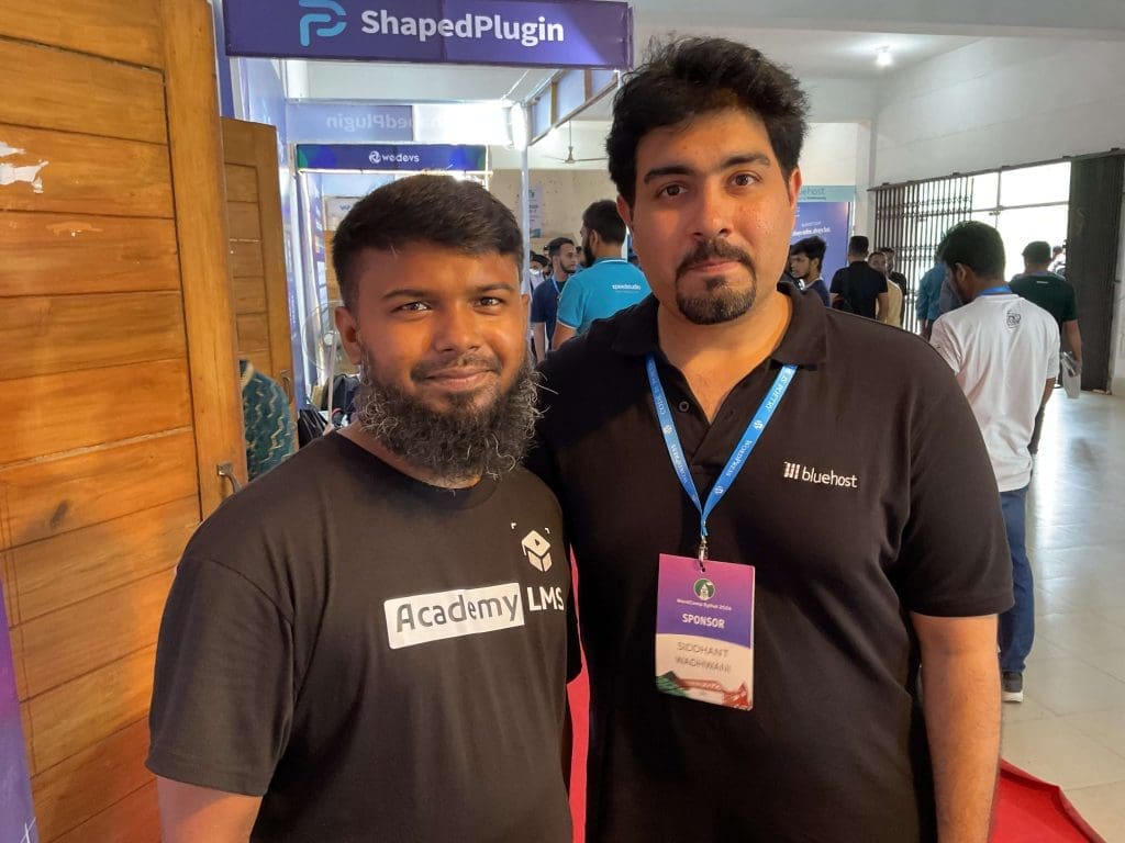 Networking at Academy LMS Booth