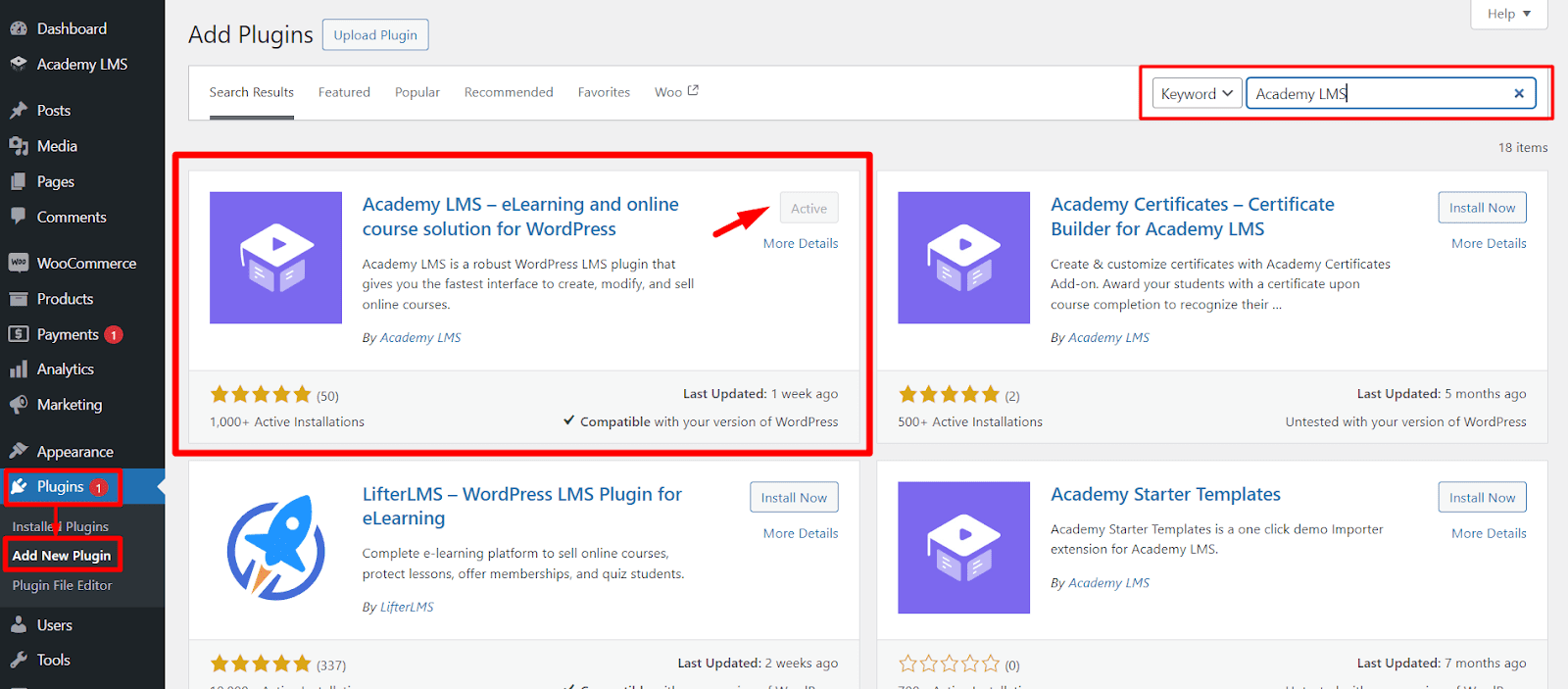 enable Academy LMS SureCart Integration