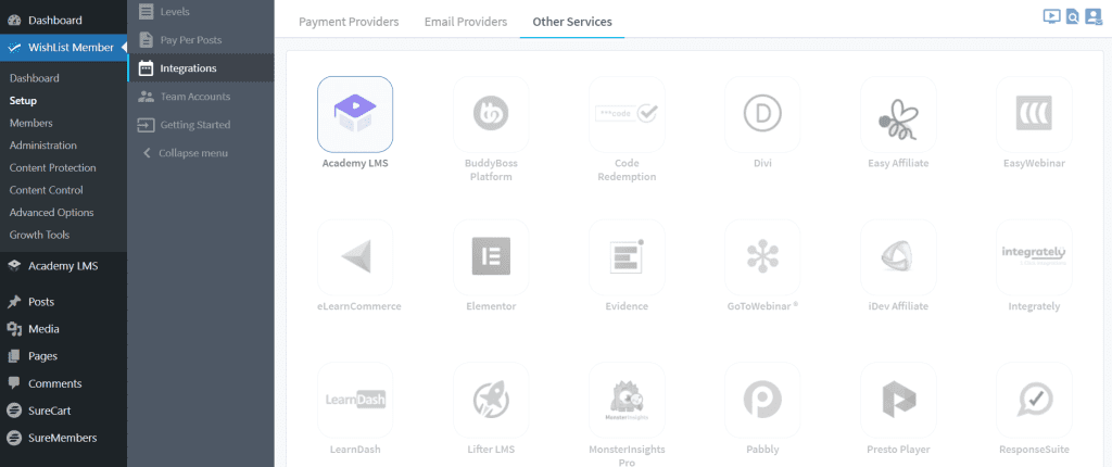 Academy LMS Wishlist Memebers