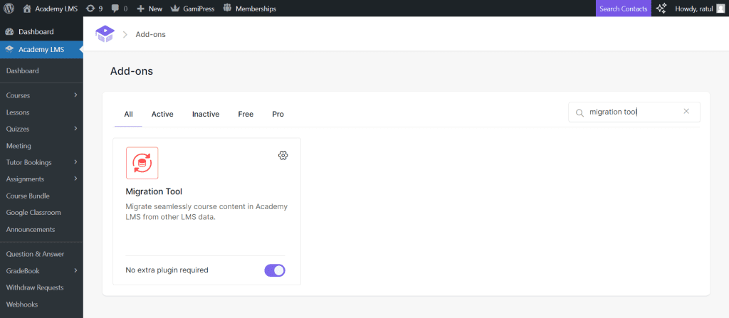 Active Academy LMS Migration Tool