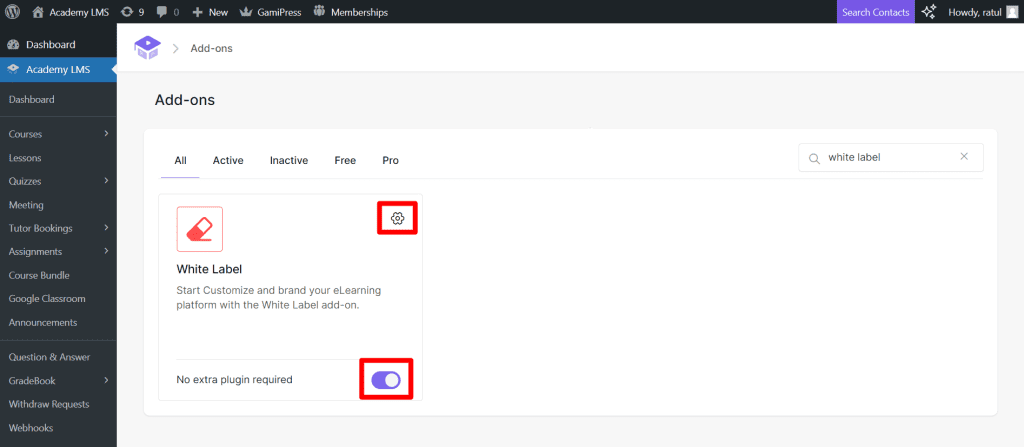 Active Academy LMS White Lable
