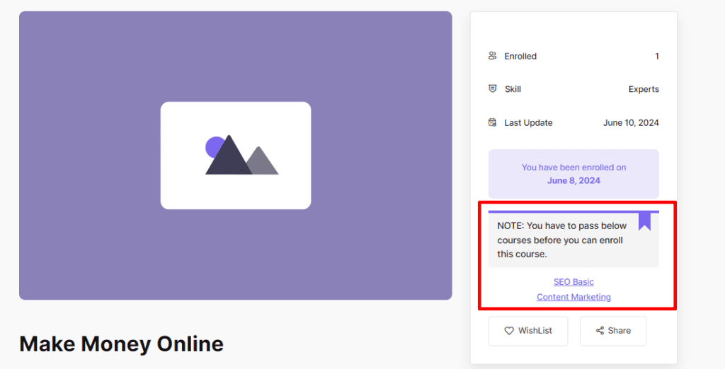 Course Prerequisites overview
