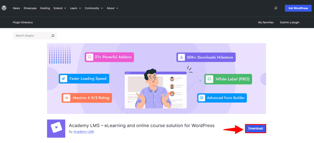 download academy lms plugin