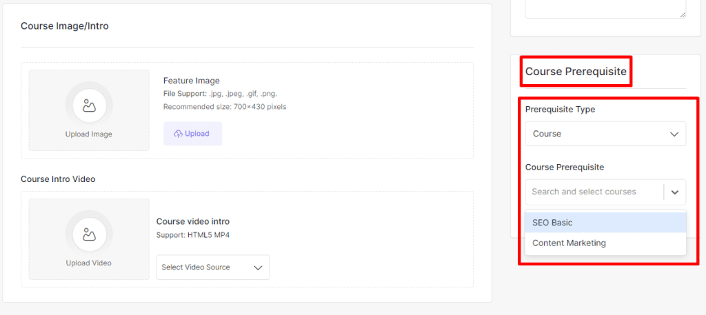 course prerequisites