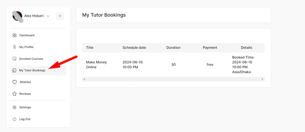 my tutor bookings