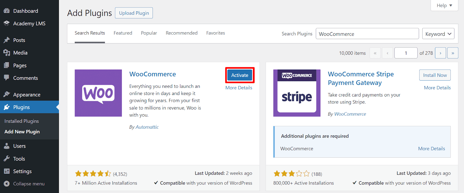 Activate WooCommerce to Sell Courses with WooCommerce 