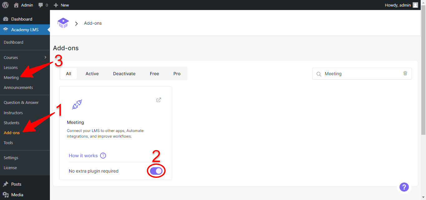 Enable Meeting Addon
