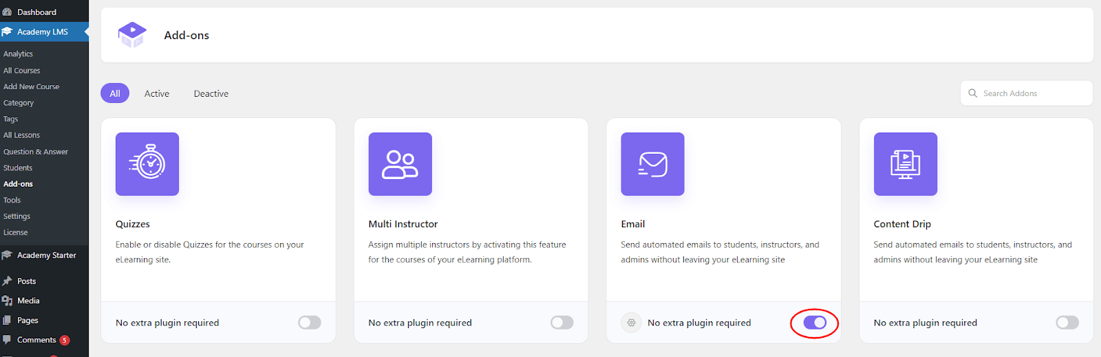 Enable Notifications Addon