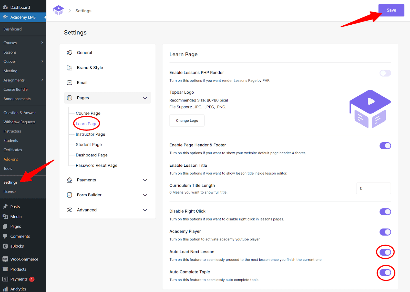 Navigate to the Settings section from your dashboard