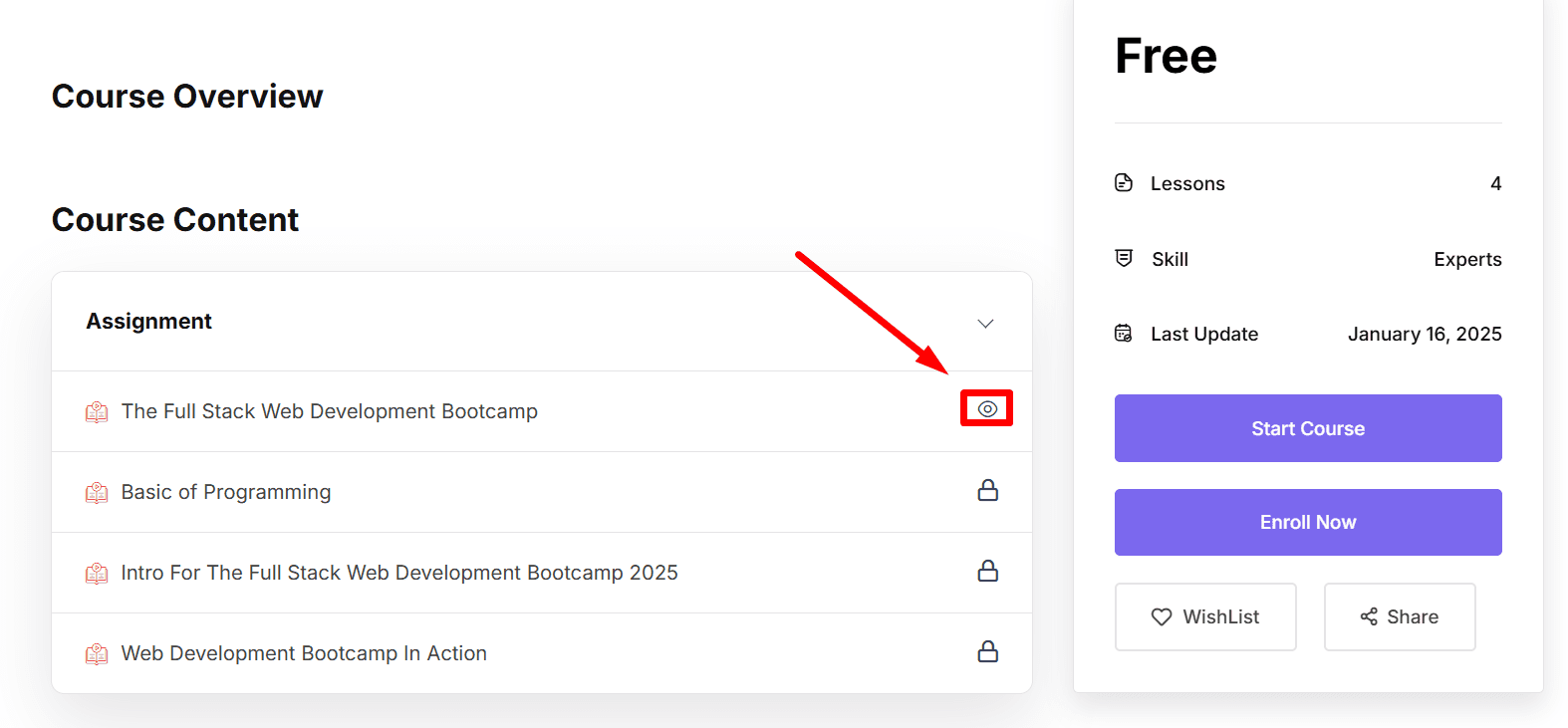 preview of Academy LMS course preview