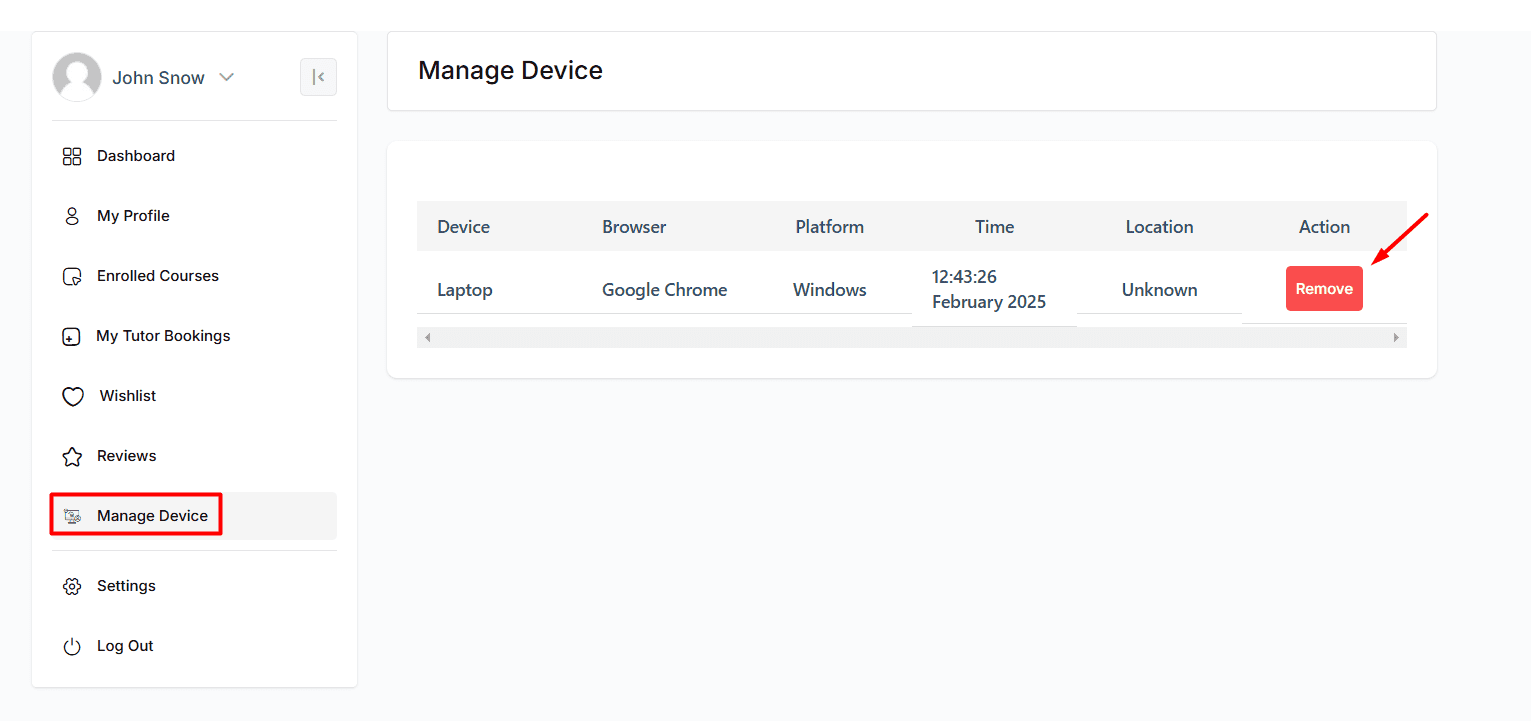 Manage Devices as a Student