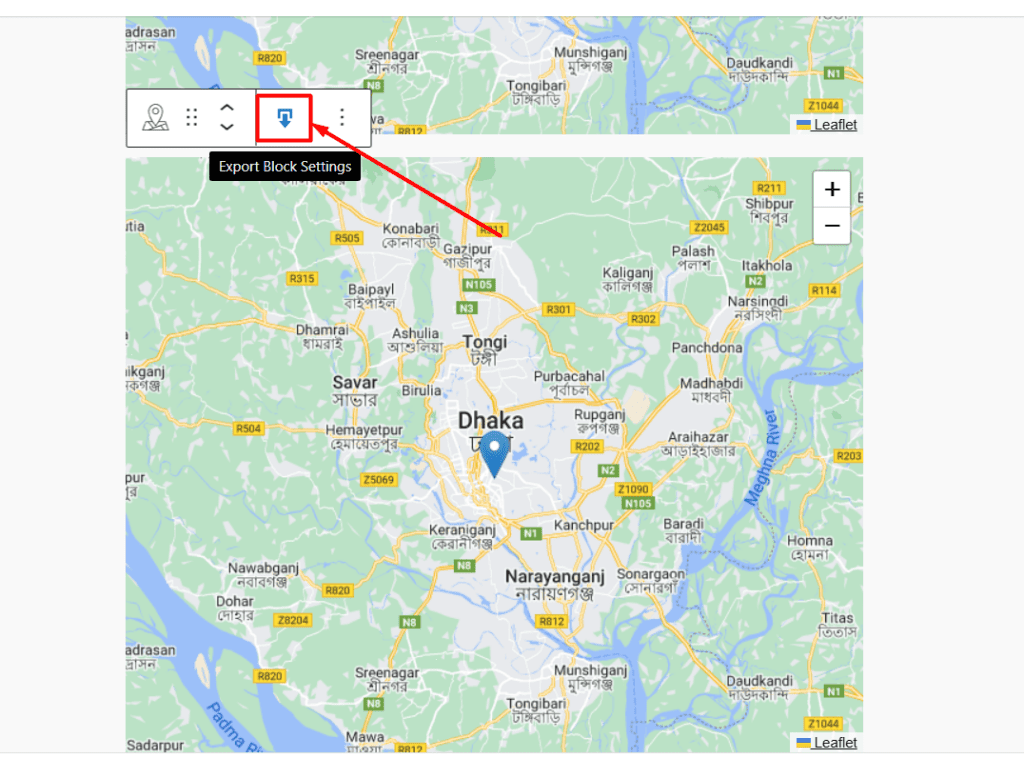 export your current map settings