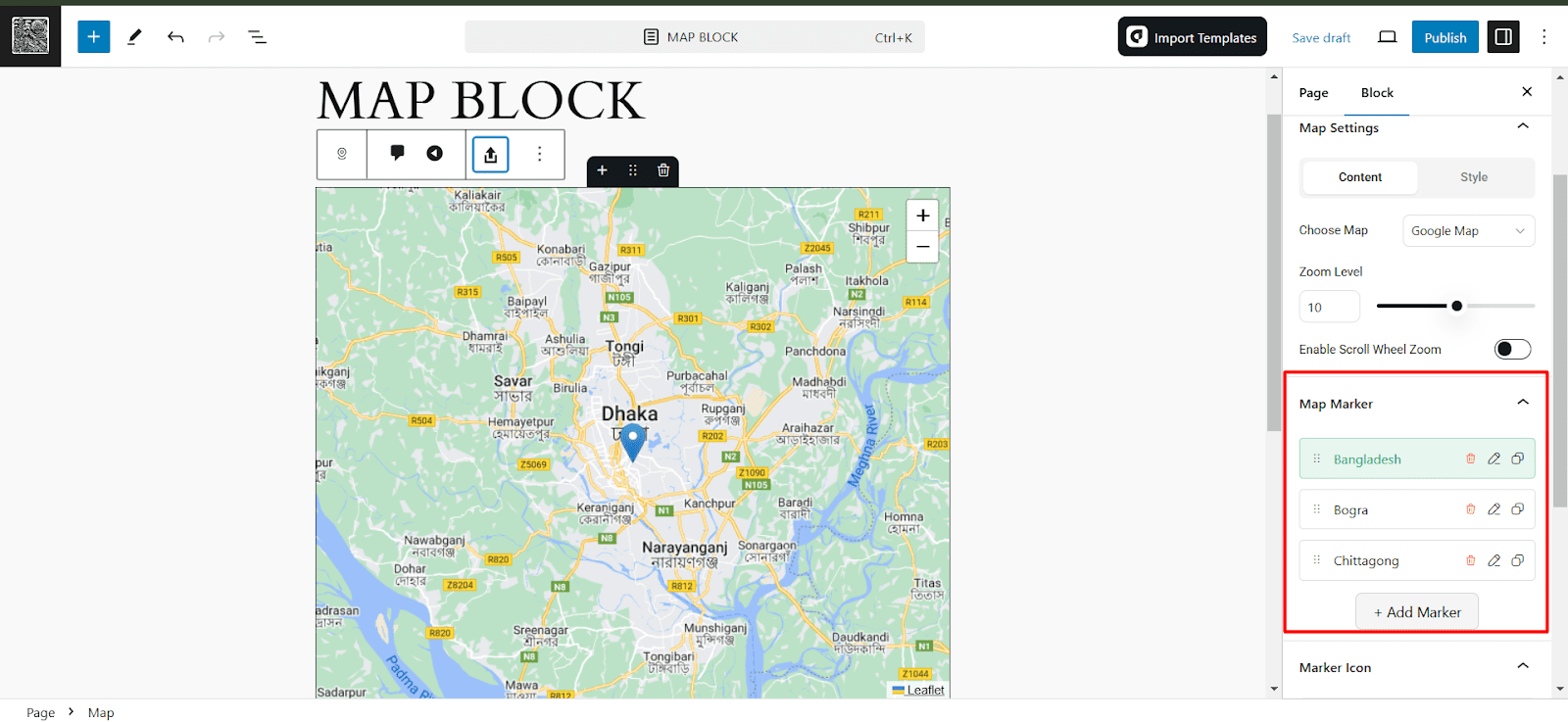map exported successfully