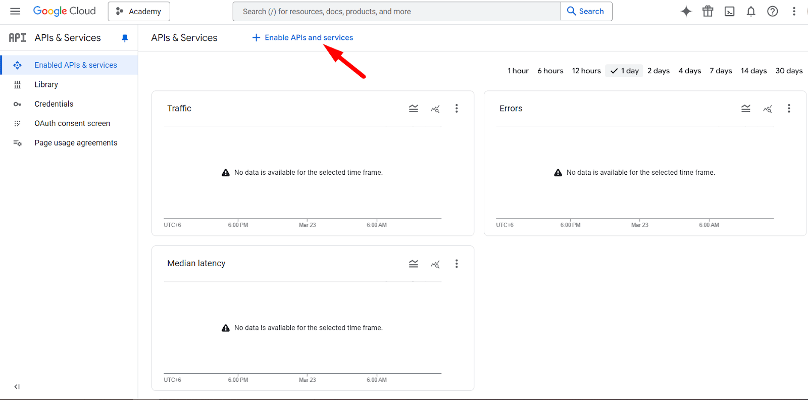 Add Enabling APIs and Services