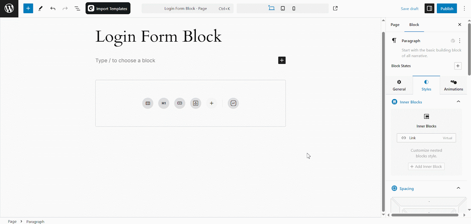 How to Use the Academy Login Form Block