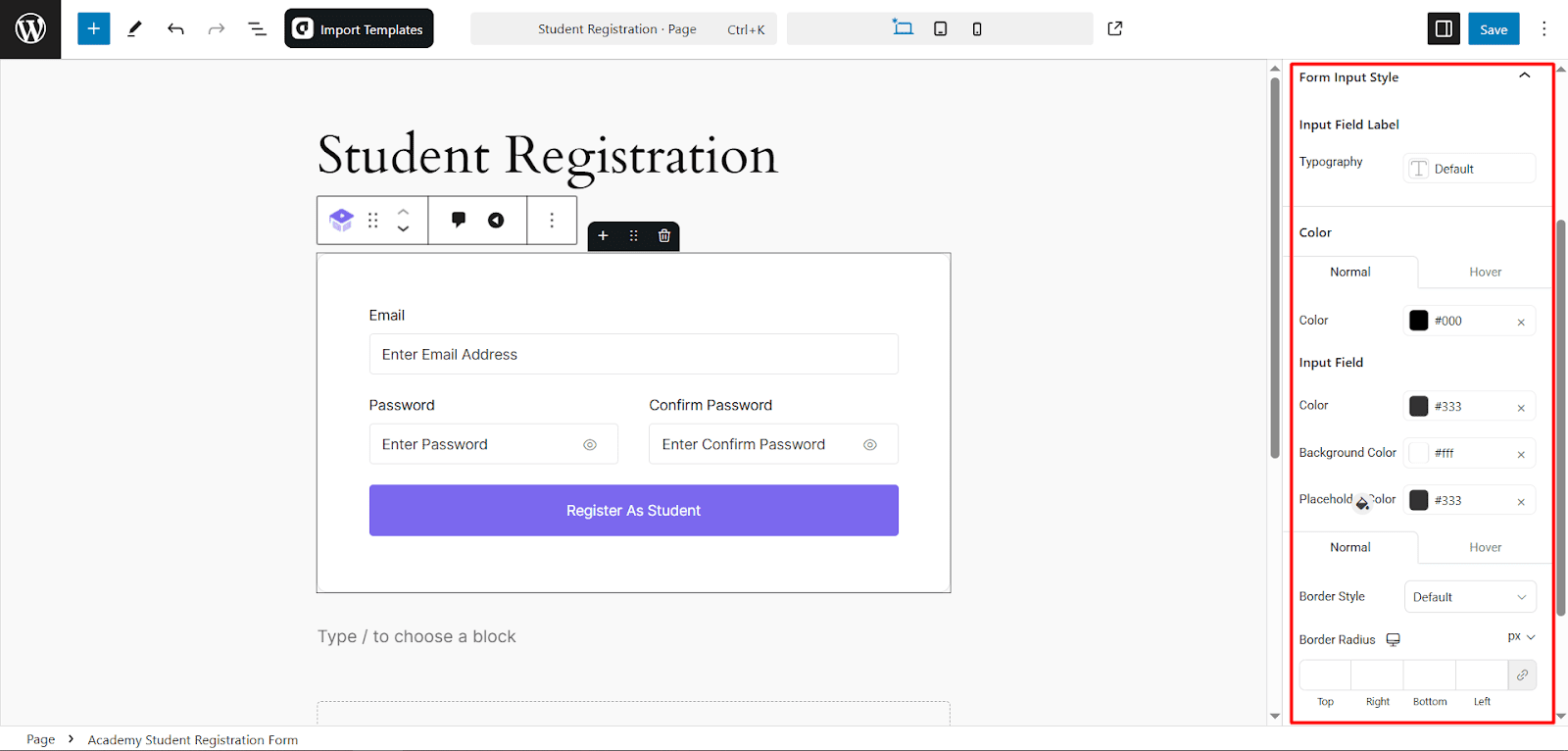 Customization Options