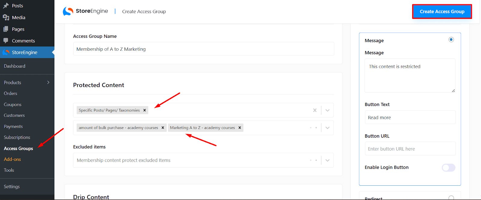 Create an Access Group