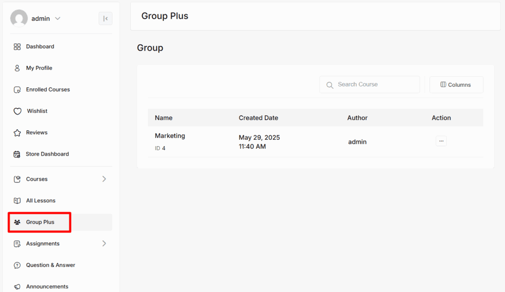 Access via Instructor Dashboard