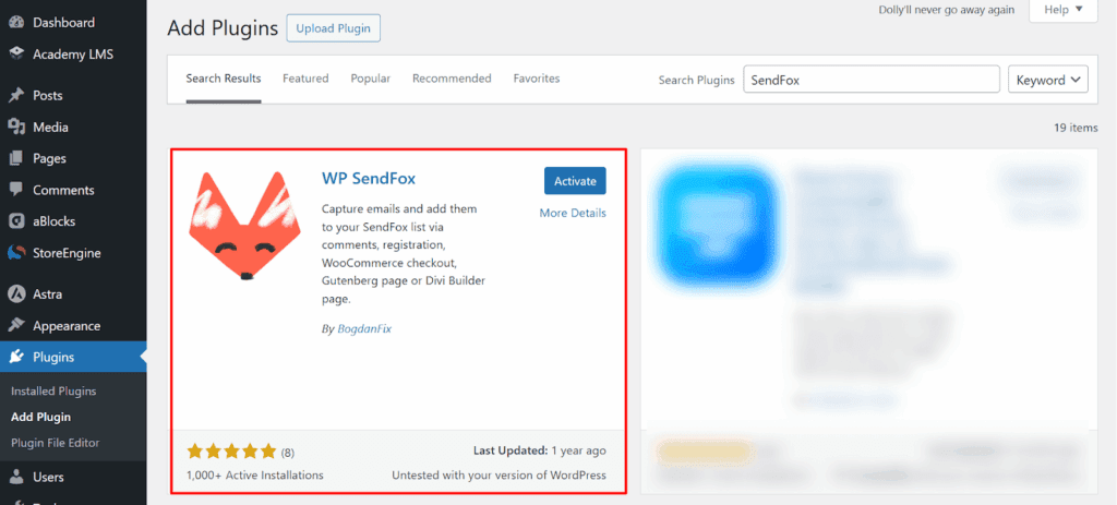 Install the SendFox WordPress Plugin