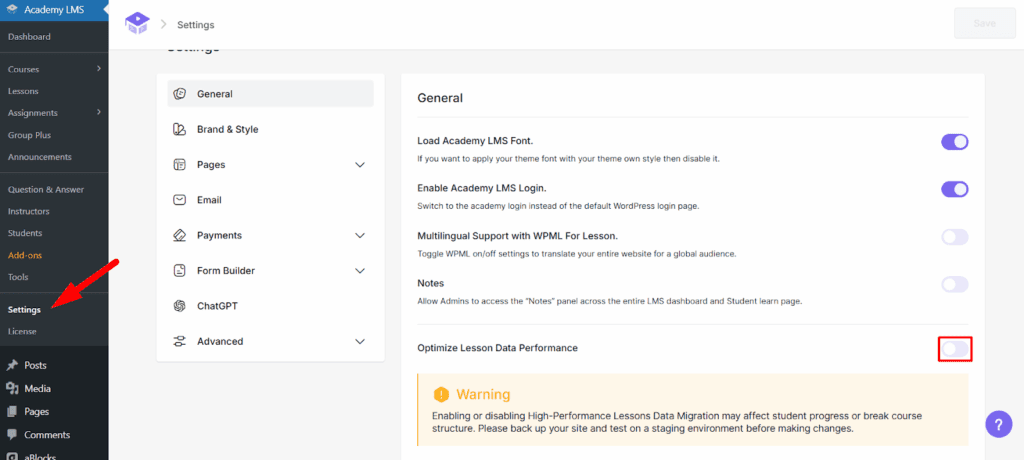 Disable Lesson High Performance Mode