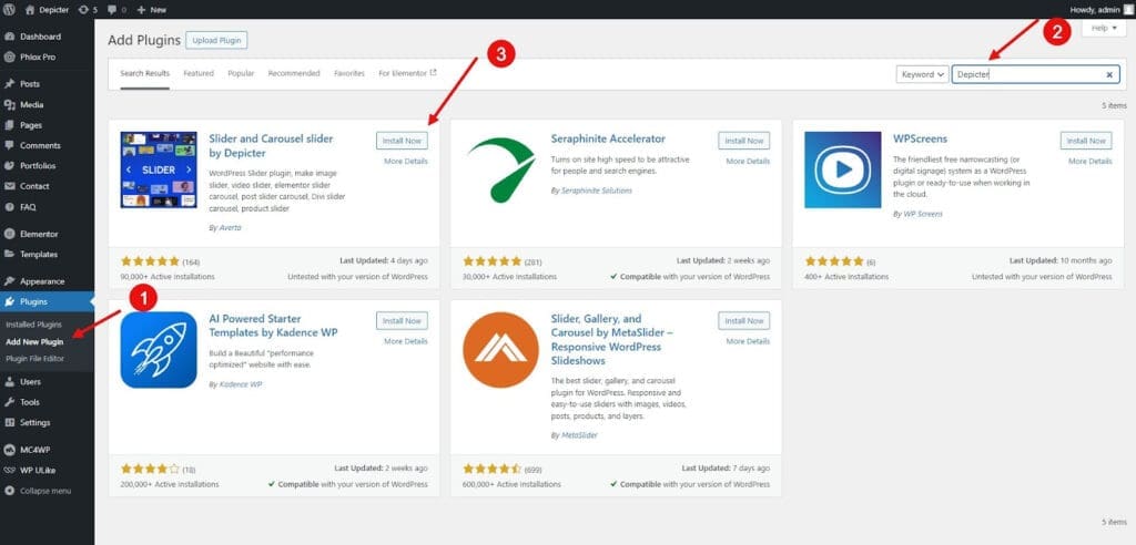 Getting the Depicter Plugin Setup