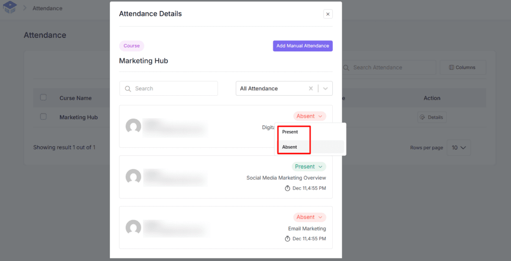 Managing Student Attendance