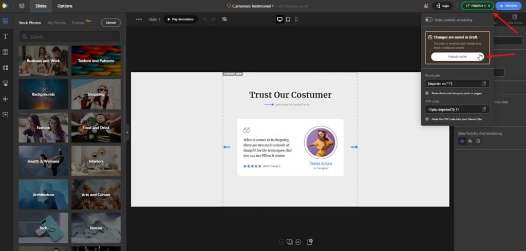 Customizing and Publishing Your Design