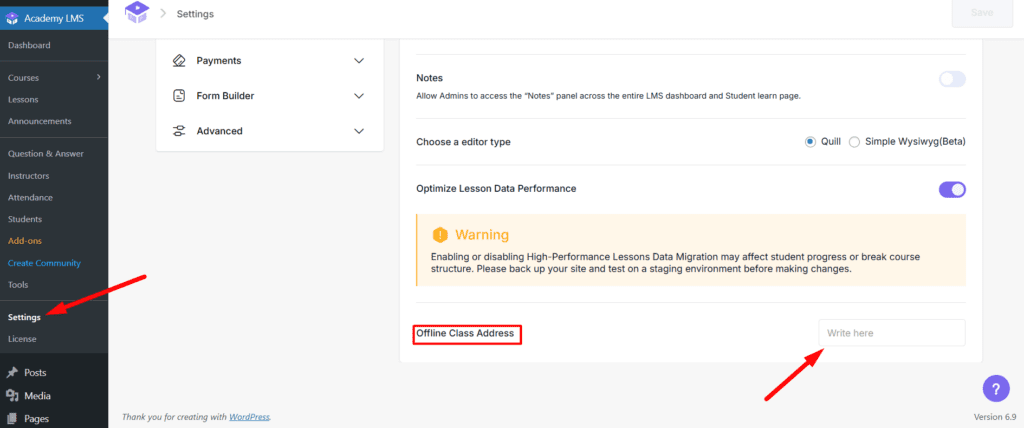 offline class address