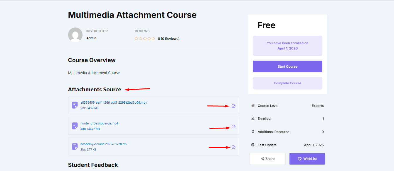 Course view download Multimedia attachments. Course view download Multimedia attachments.