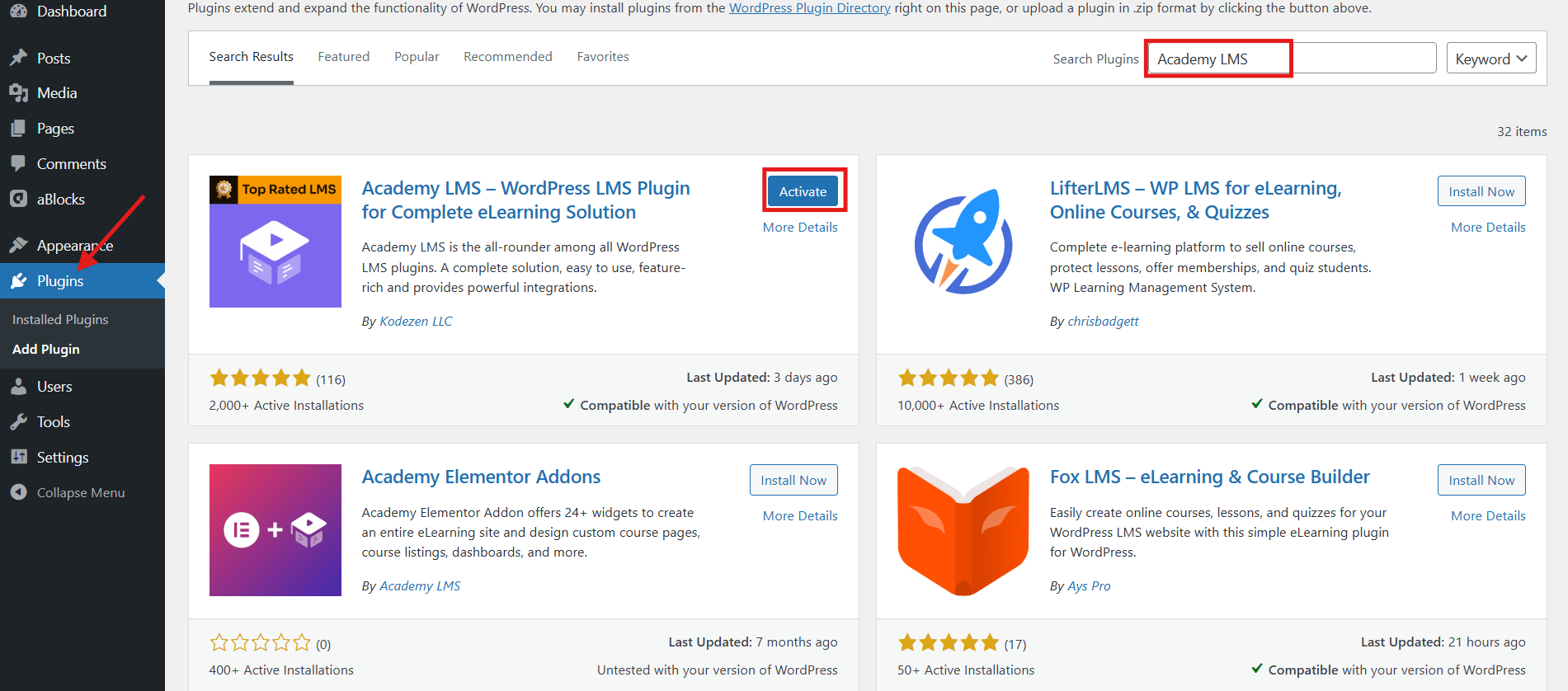 Installing Academy LMS